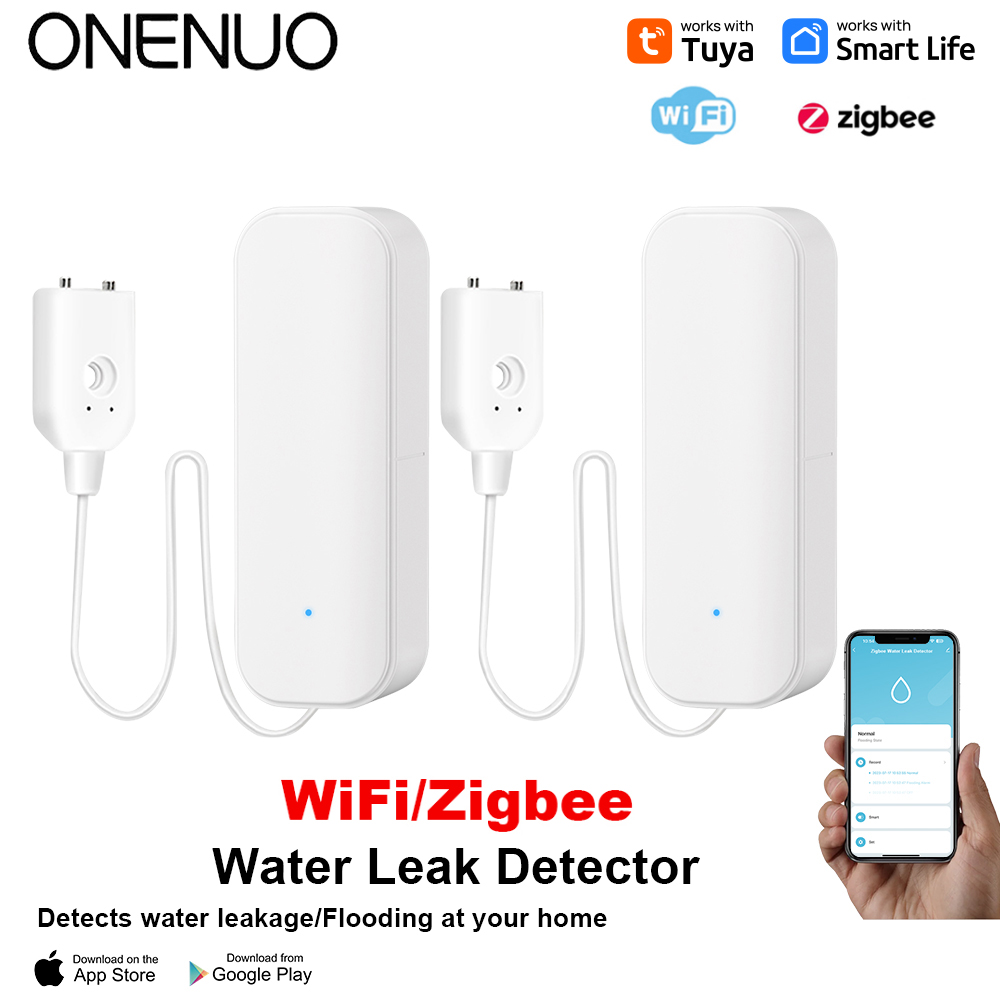 Home Security Technology - WiFi/Zigbee Water Sensor Tuya รั่วเครื่องตรวจจับน้ําท่วม Smart