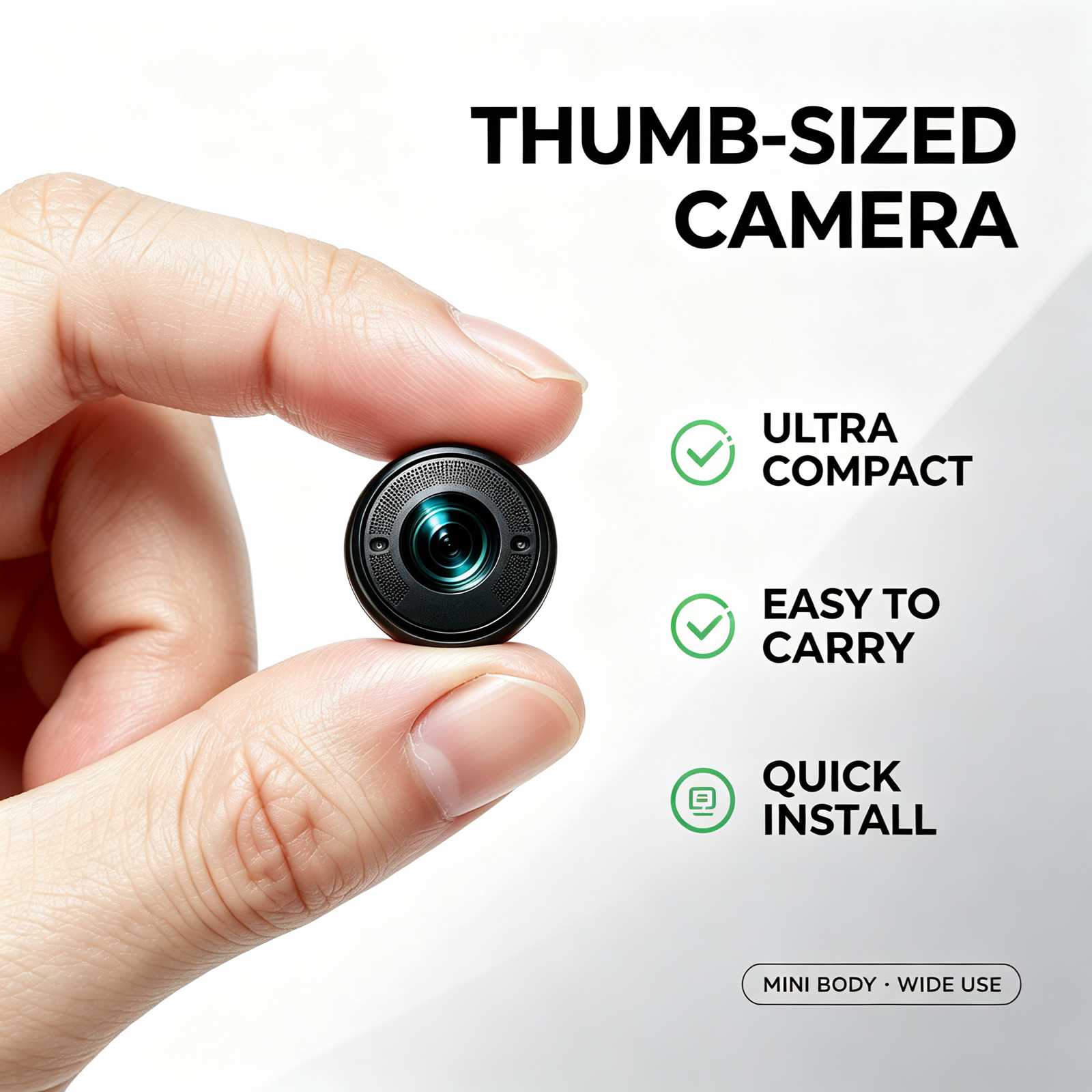 Home Security Indoor Cameras - กล้องวงจรปิดขนาดเล็ก E9 Mini WiFi ความละเอียด 4K