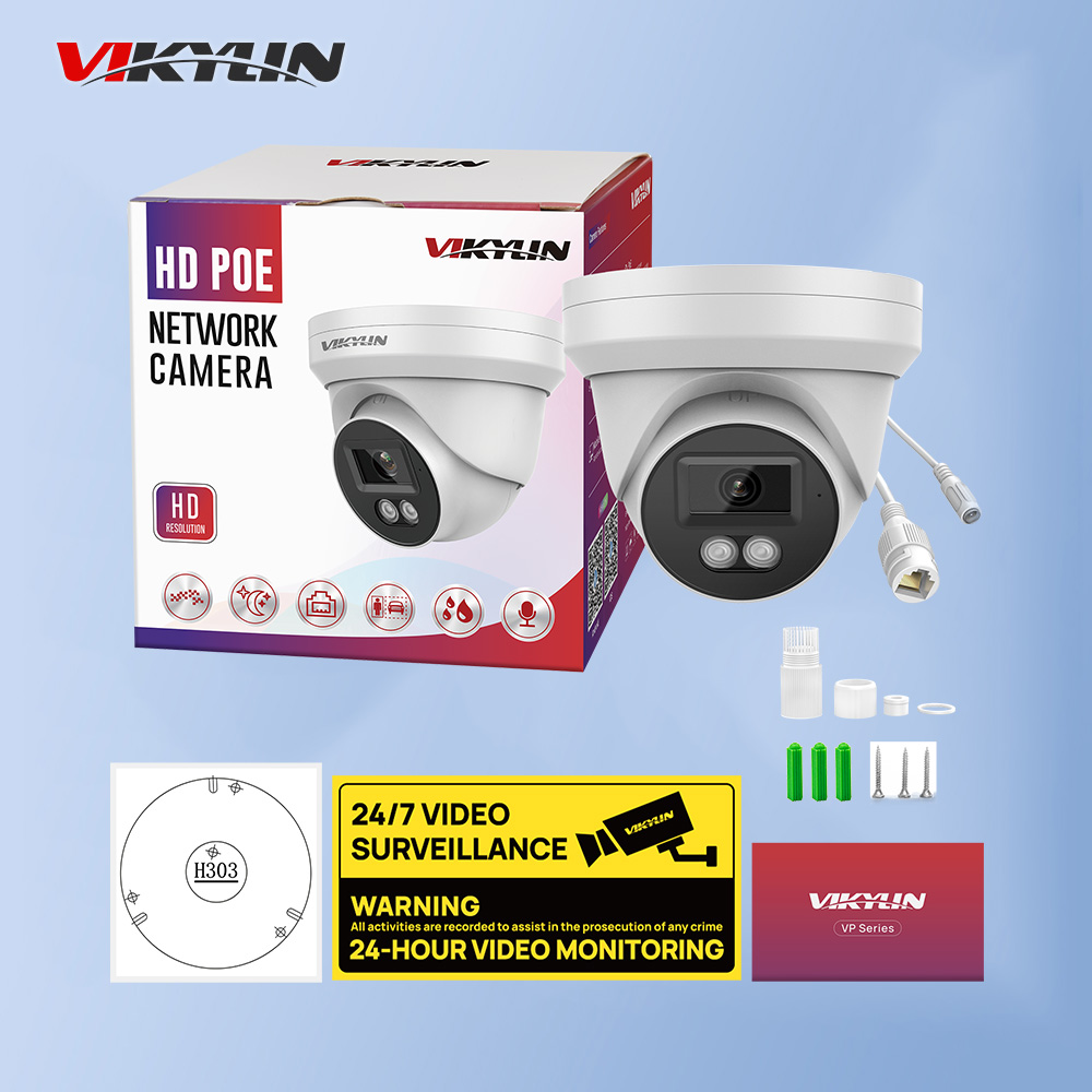 Home Security Service - VIKYLIN 8MP HD กล้องรักษาความปลอดภัย IP Poe