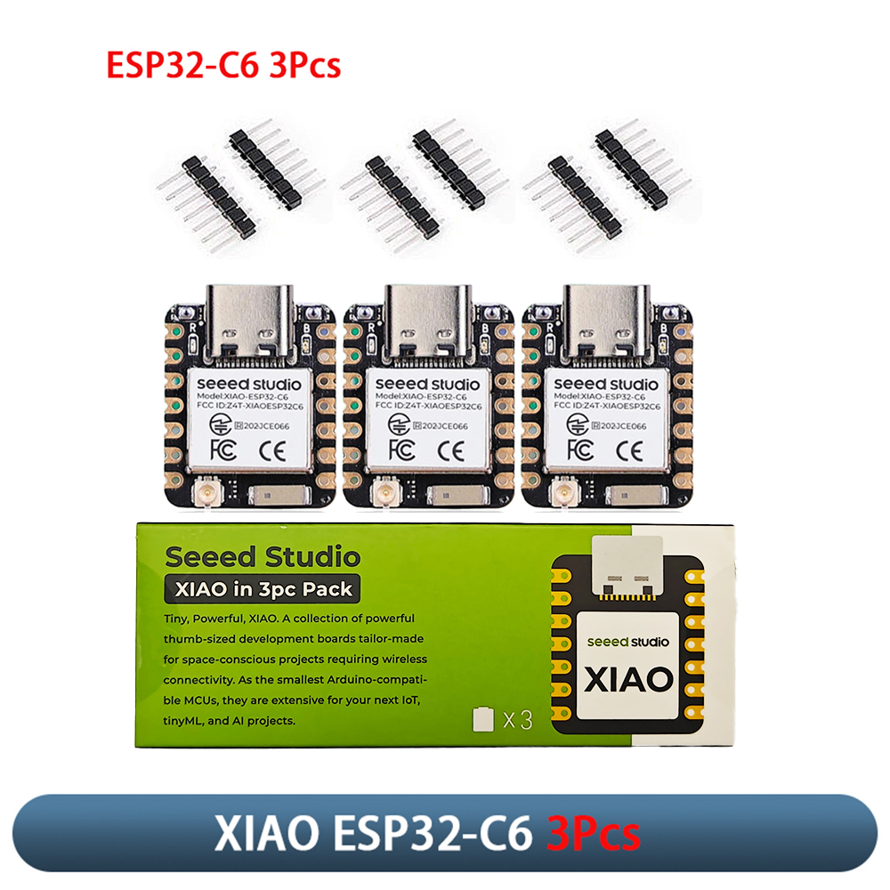 Home Security Technology - XIAO ESP32-C6 3 ชิ้นบอร์ดพัฒนาโมดูล 2.4GHz WiFi6