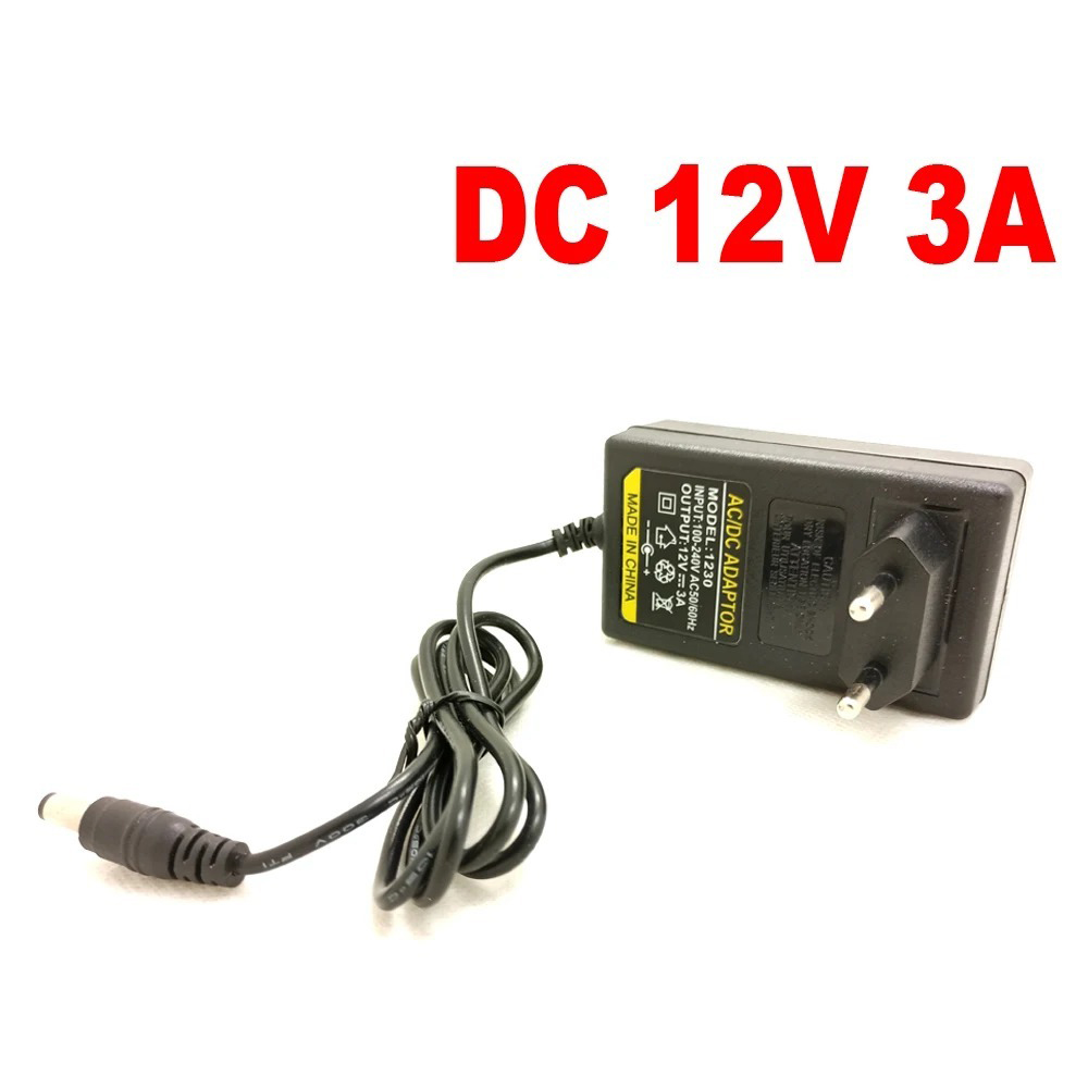 Home Security And Cameras - อะแดปเตอร์แปลงไฟ AC/DC 12V 3A หัวปลั๊กแบบ EU