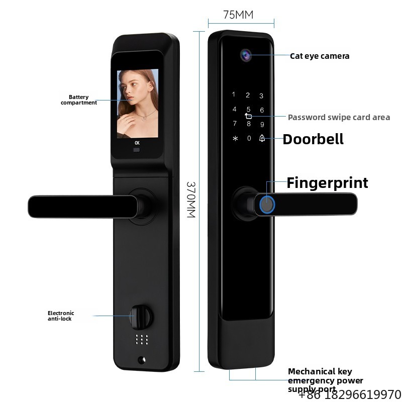 Home Security For Apartments - ล็อคอัจฉริยะแบบสแกนลายนิ้วมือ พร้อมการ์ด IC รหัสผ่าน แอปพลิเคชัน กุญแจ