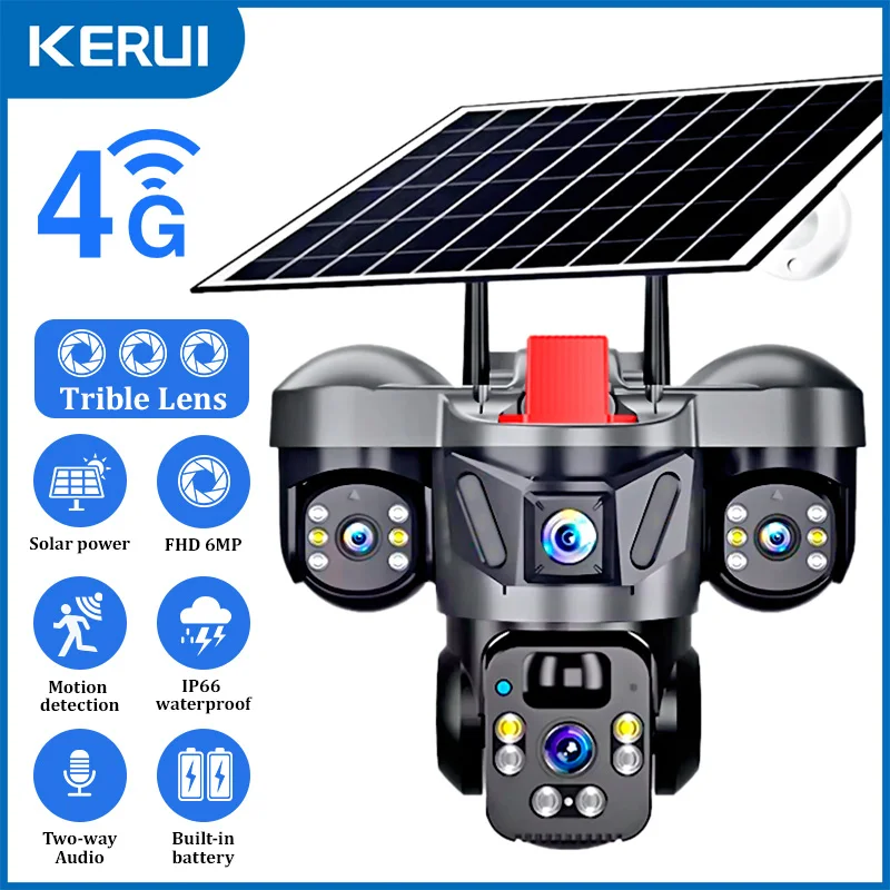 Home Security Video - กล้องวงจรปิด KERUI Outdoor PTZ 6MP 4G