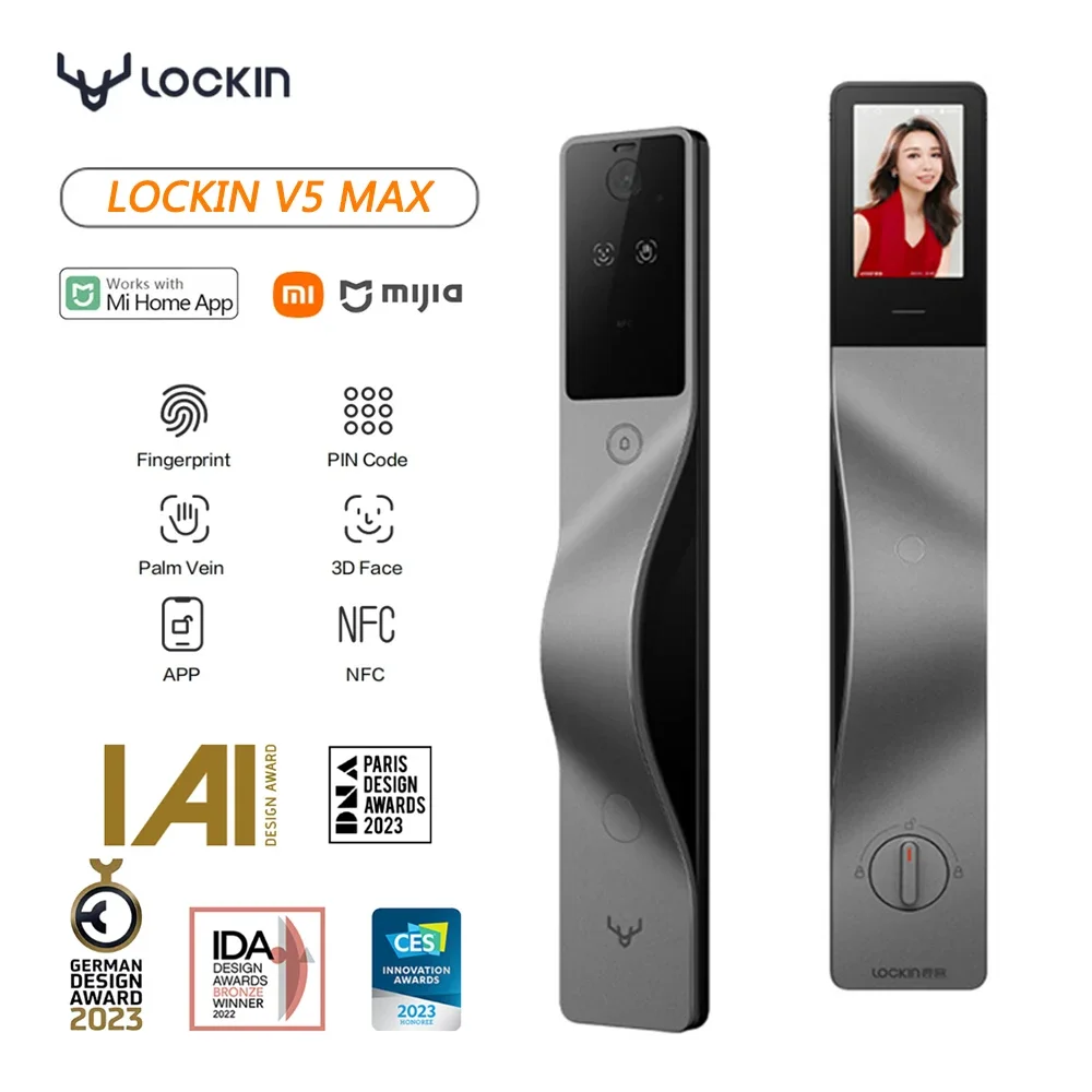 Door Lock Smart Keypad - ล็อคอิน V5 Max ระบบจดจำใบหน้า 3D ล็อคอัจฉริยะ