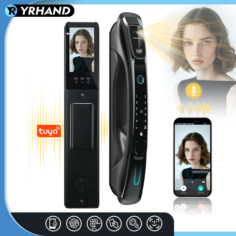 Door Lock Smart Keypad - สมาร์ทล็อค ระบบจดจำใบหน้า 3 มิติ ลายเส้นเลือดฝ่ามือ ลายนิ้วมือ