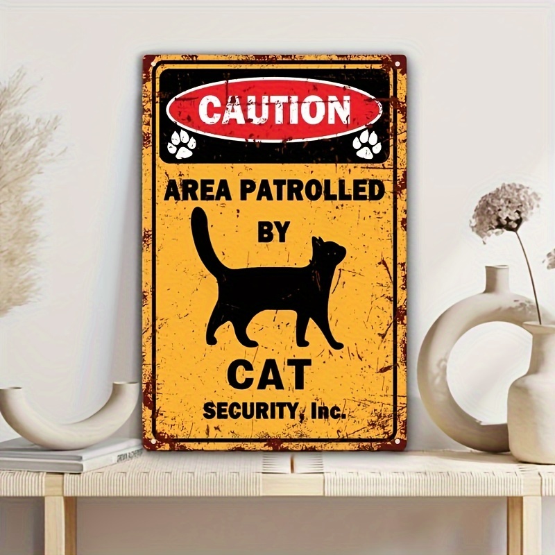 ป้ายโลหะวินเทจลายแมวเตือนภัย ต - Home Yard Security บทวิจารณ์และราคา