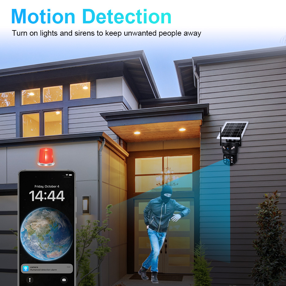 กล้องวงจรปิด KERUI 6MP 4G SIM  - Home Security Video บทวิจารณ์และราคา