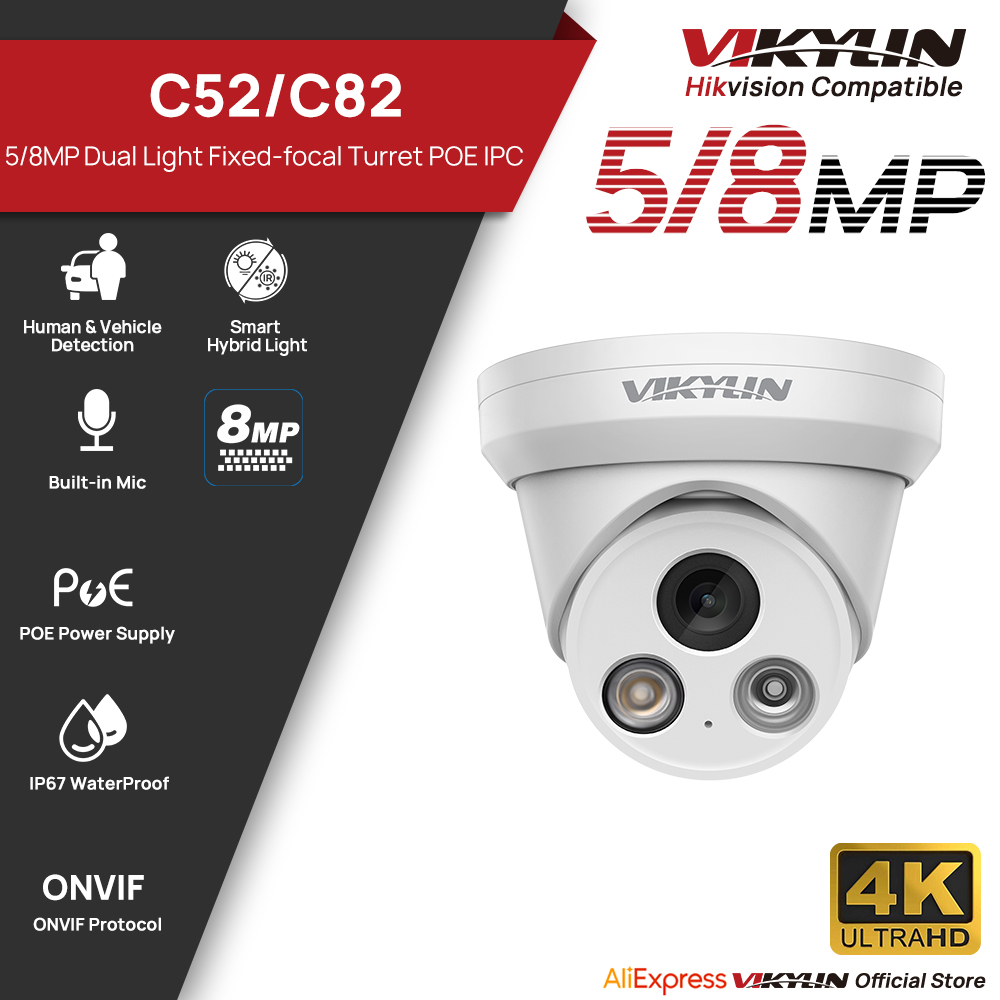 VIKYLIN 5/8MP 4K กล้อง IP แสงค - Home Security Service บทวิจารณ์และราคา