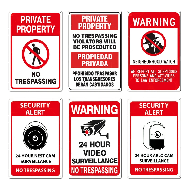 ป้ายโลหะเตือนห้ามเข้าสู่พื้นที - Home Yard Security บทวิจารณ์และราคา