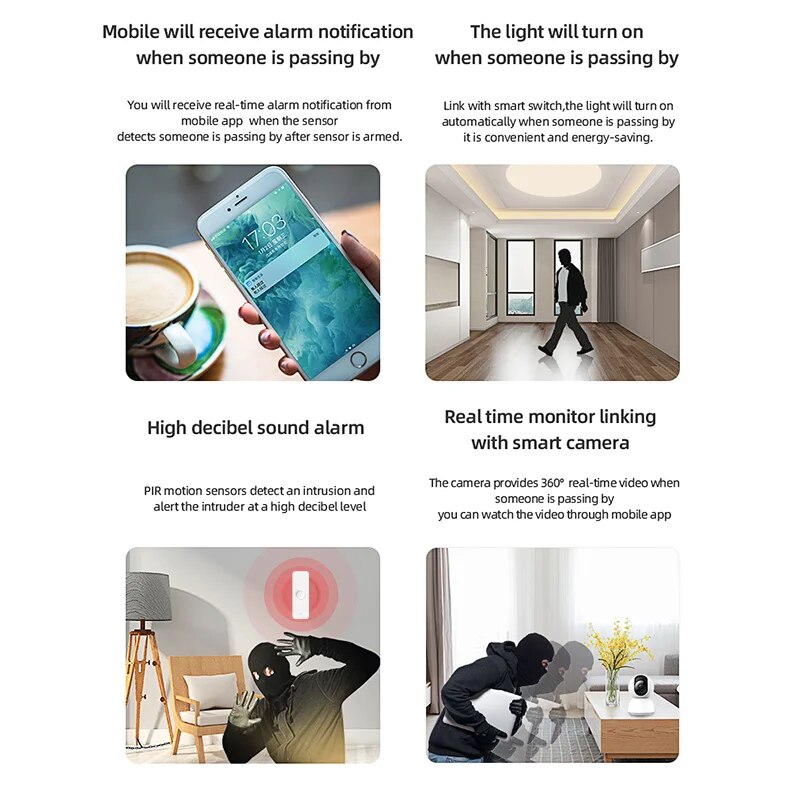 Tuya WiFi Zigbee PIR Motion Se - Home Security Technology บทวิจารณ์และราคา
