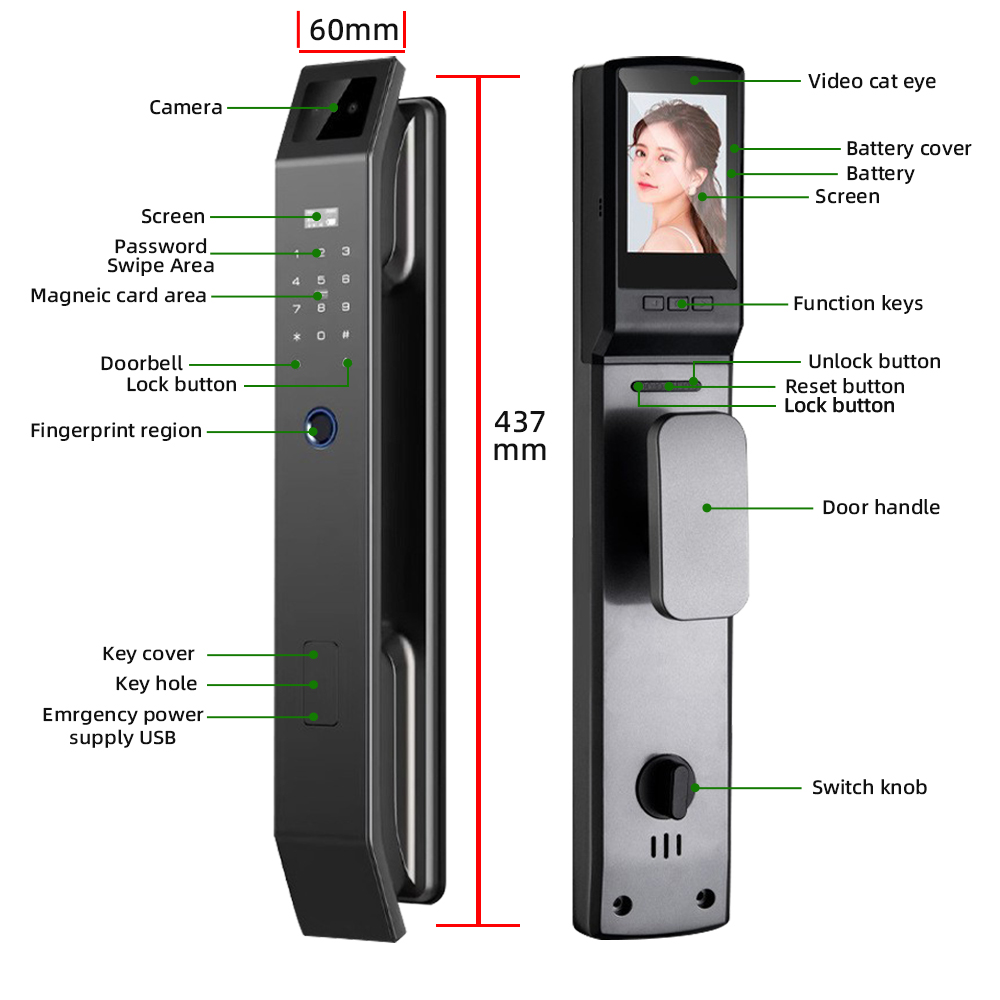 RAYKUBE DF14 Tuya WiFi ระบบล็อ - Door Lock Smart Keypad บทวิจารณ์และราคา
