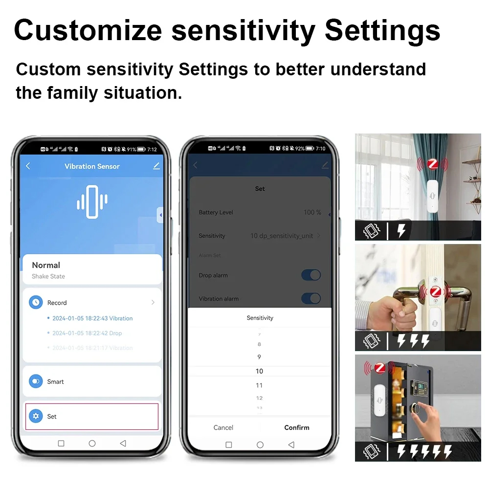 แอปเซ็นเซอร์การสั่นสะเทือนอัจฉ - Home Security Technology บทวิจารณ์และราคา