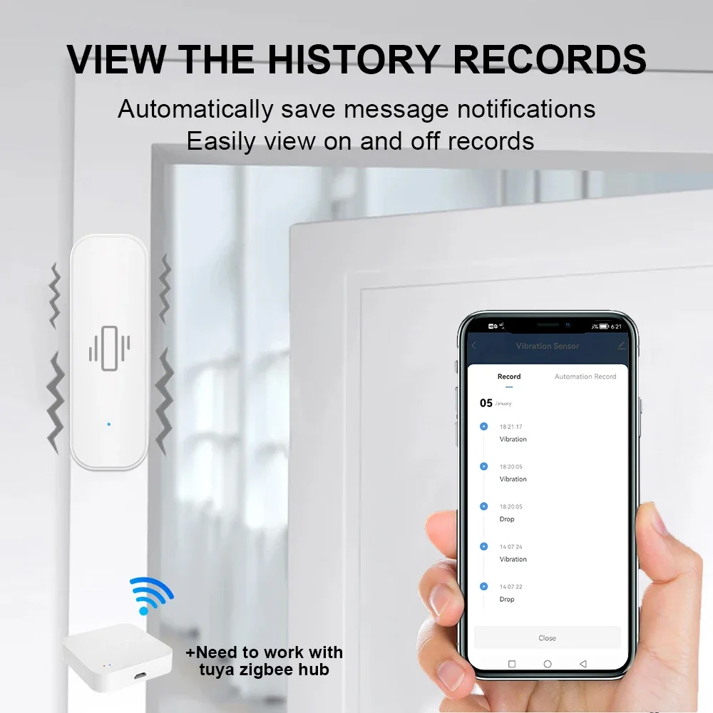 แอปเซ็นเซอร์การสั่นสะเทือนอัจฉ - Home Security Technology บทวิจารณ์และราคา