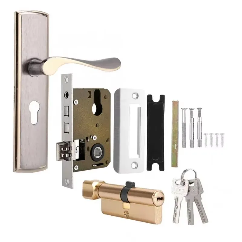 กุญแจล็อคมือจับประตูสีทองล็อคป - Home Security For Apartments บทวิจารณ์และราคา