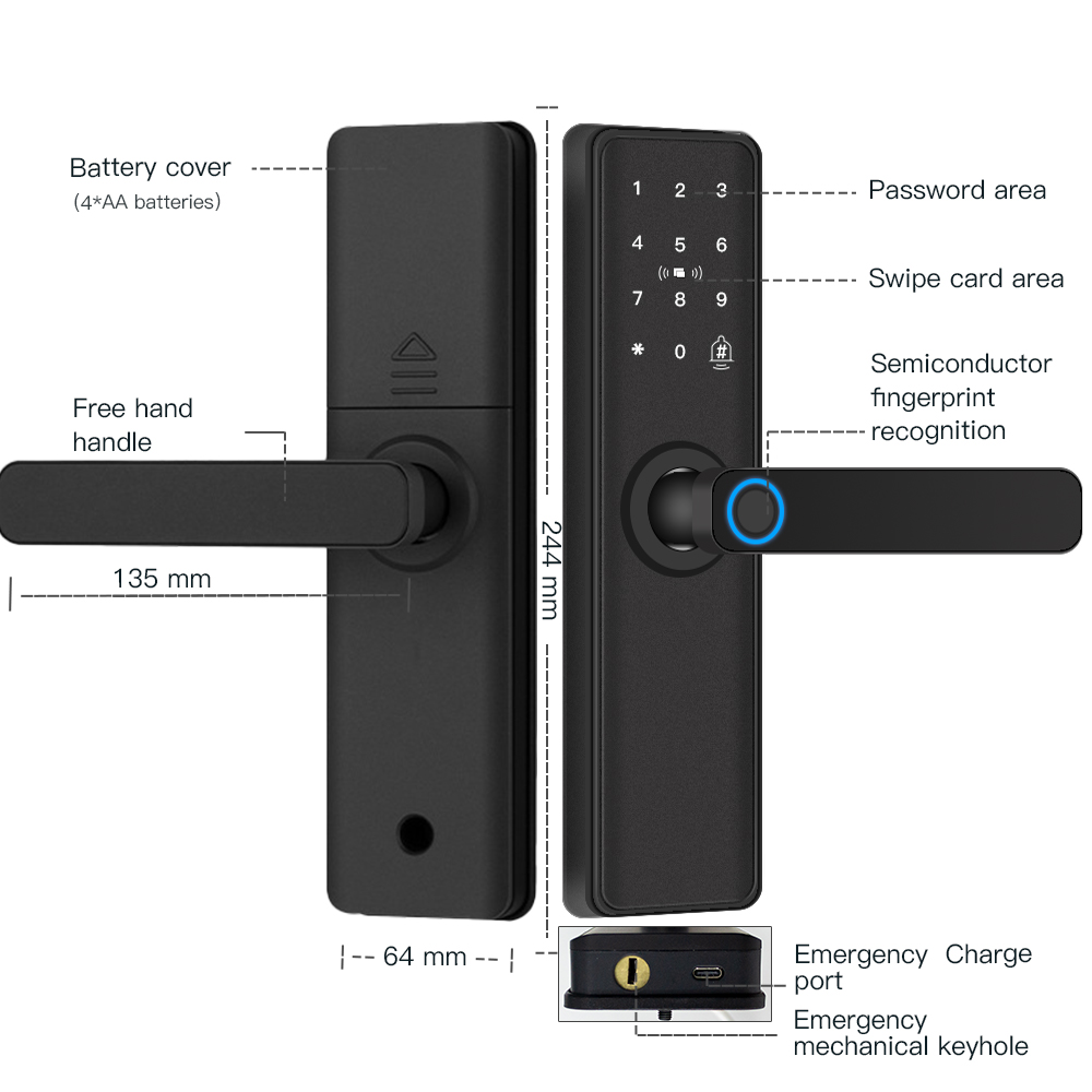 สมาร์ทล็อคประตู รองรับบลูทูธ T - Door Lock Smart Keypad บทวิจารณ์และราคา