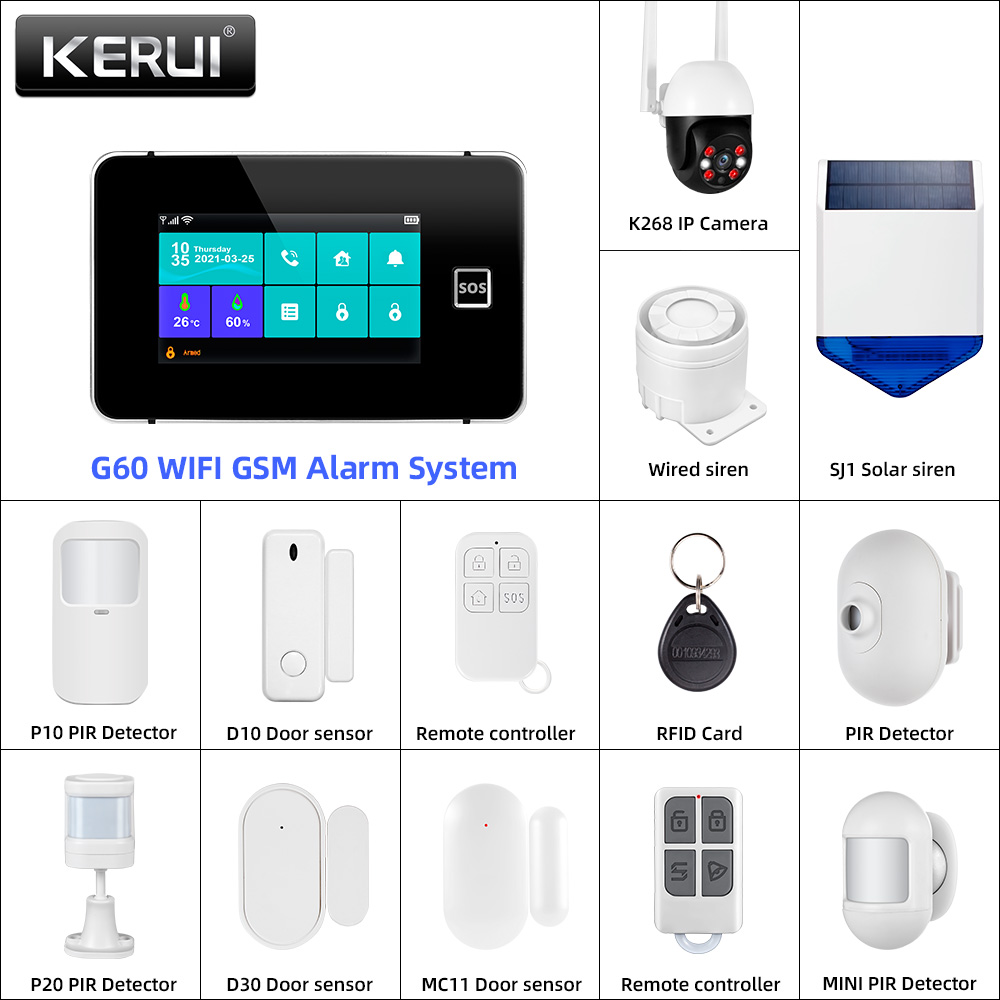 KERUI Tuya แผง DIY ของคุณชุดปล - Keypad Alarm Panel บทวิจารณ์และราคา