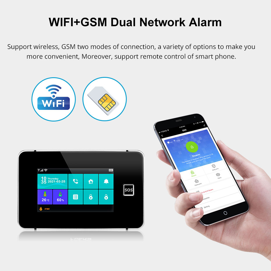 KERUI Tuya แผง DIY ของคุณชุดปล - Keypad Alarm Panel บทวิจารณ์และราคา