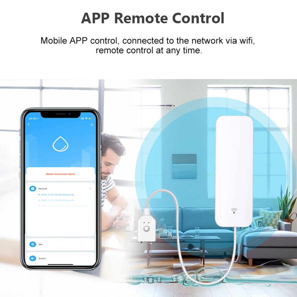 เซ็นเซอร์น้ำ Tuya WiFi Zigbee  - Home Security Technology บทวิจารณ์และราคา