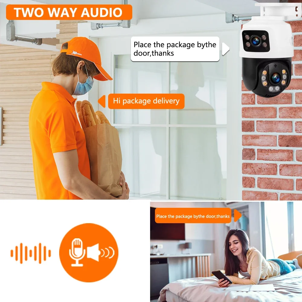 กล้องวงจรปิดภายนอกอาคาร 8MP PO - Home Yard Security บทวิจารณ์และราคา