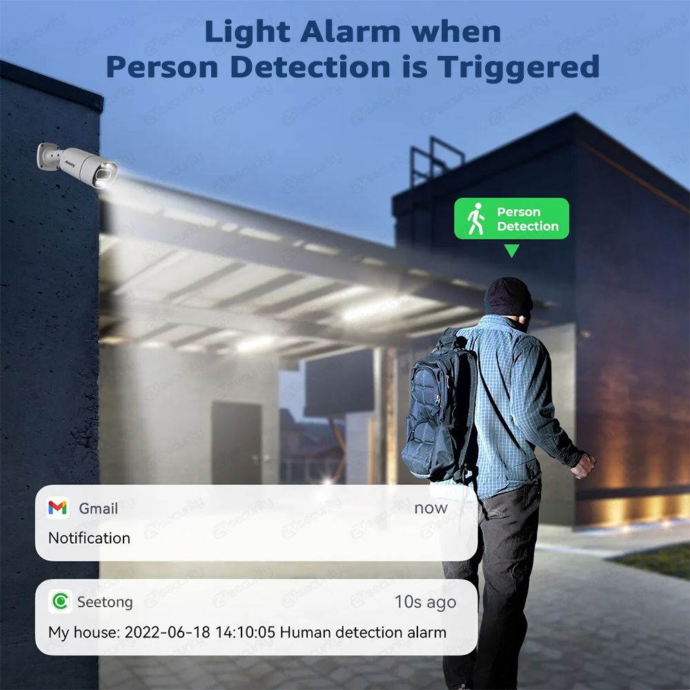 ระบบกล้องวงจรปิด 4K PoE 4CH Po - Home Security Systems With Cameras บทวิจารณ์และราคา