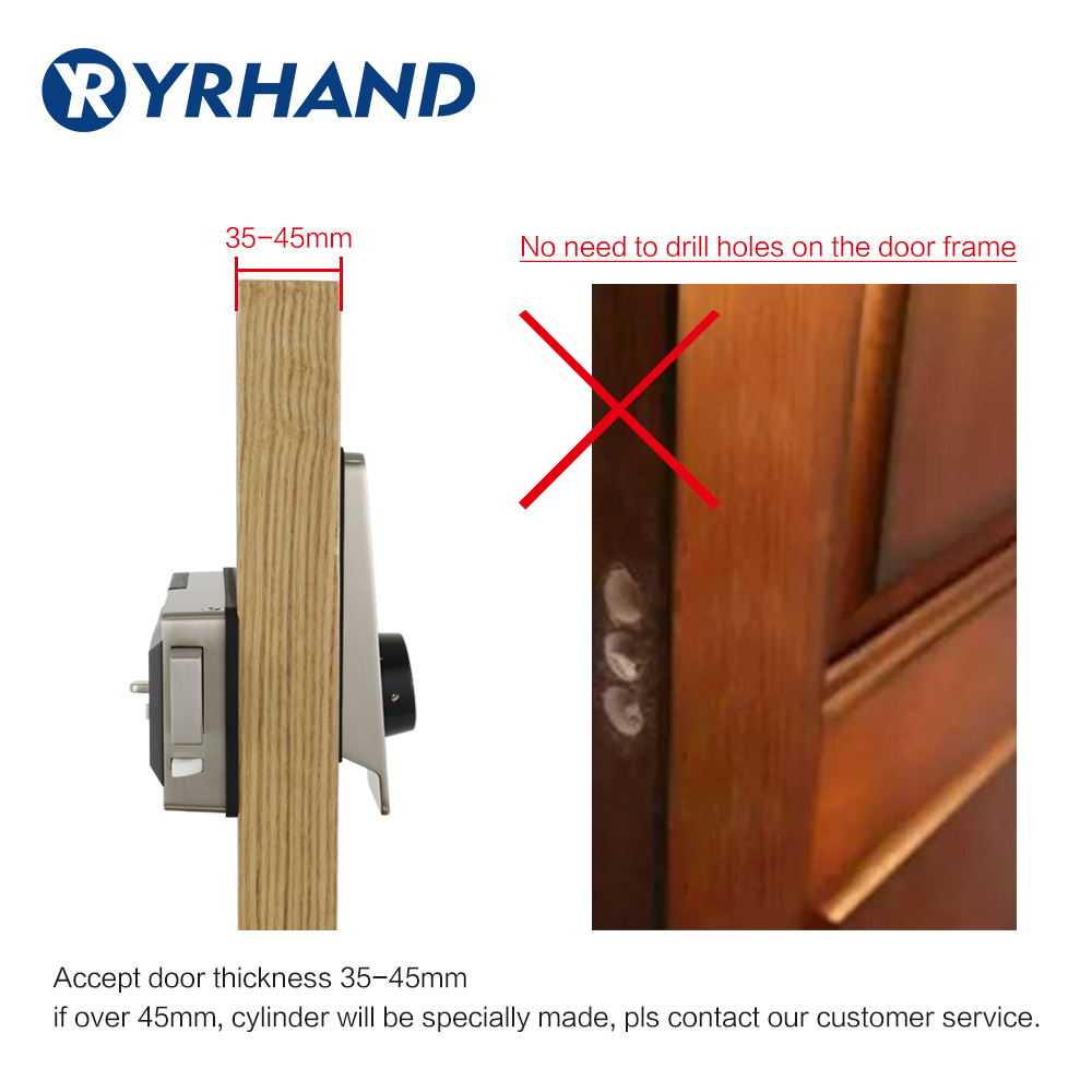 สมาร์ทกันน้ำประตูขอบล็อค,บลูทู - Door Lock Smart Keypad บทวิจารณ์และราคา