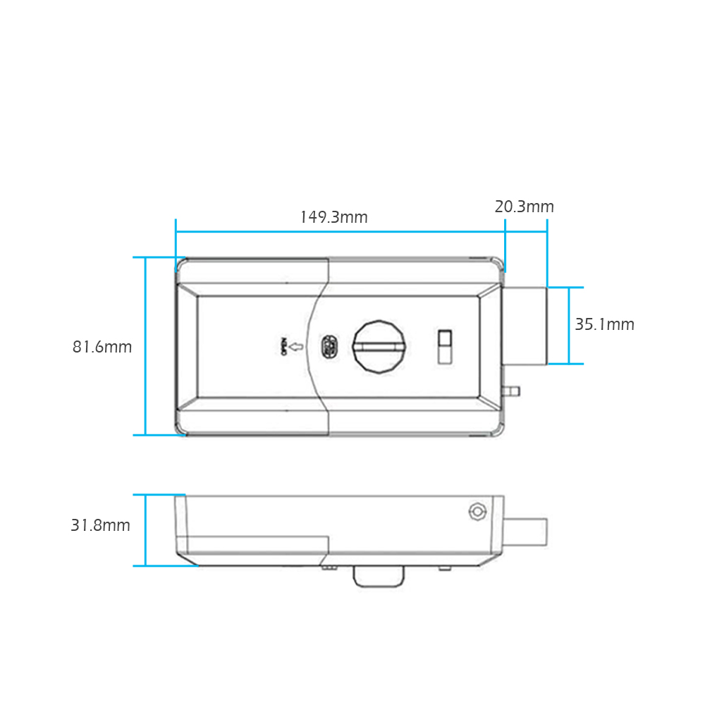 สมาร์ทกันน้ำประตูขอบล็อค,บลูทู - Door Lock Smart Keypad บทวิจารณ์และราคา