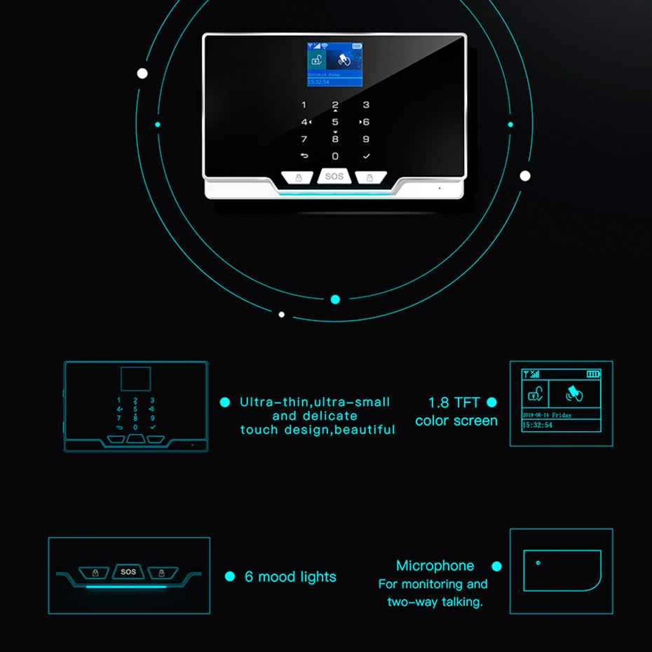 KERUI G20 WIFI GSM พร้อม Motio - Keypad Alarm Panel บทวิจารณ์และราคา